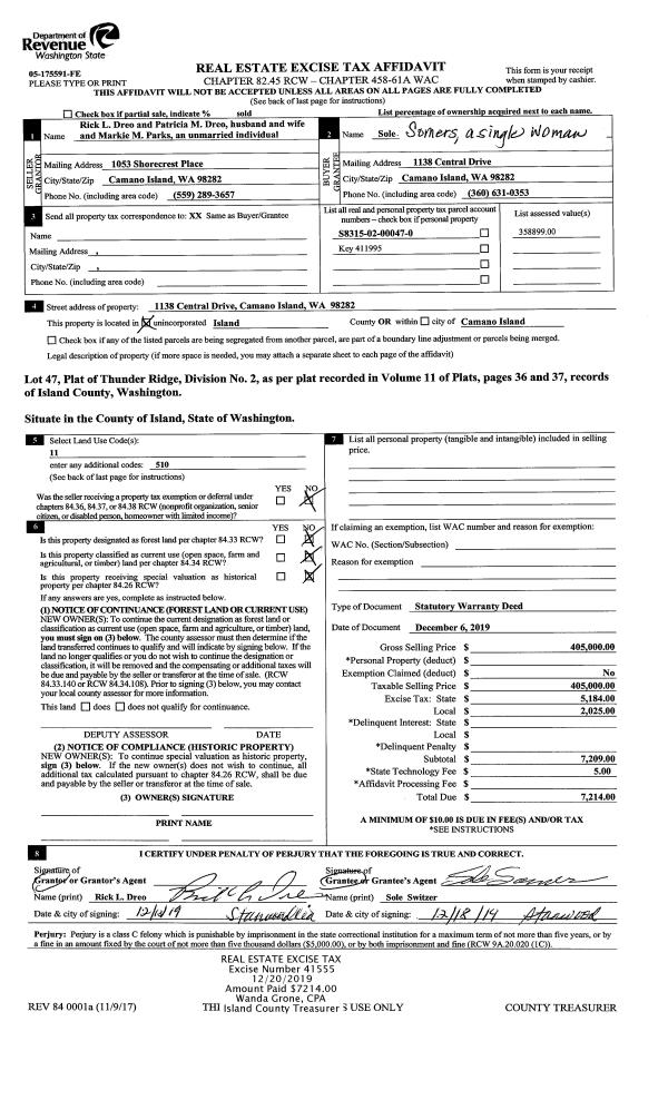 Island County Assessor & Treasurer Property Details 939