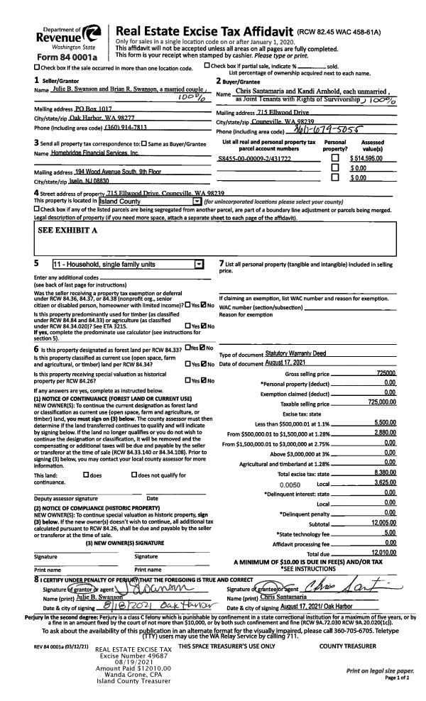 Island County Assessor & Treasurer Property Details 659 RASMUSSEN