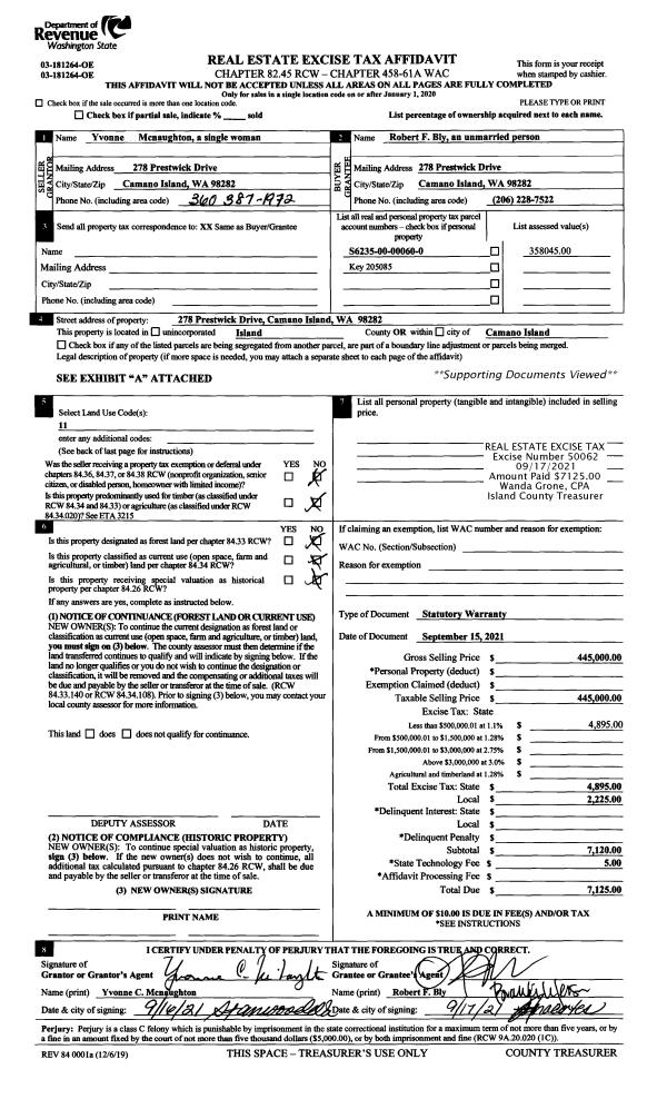Island County Assessor & Treasurer Property Details 916 OPP, MARK R