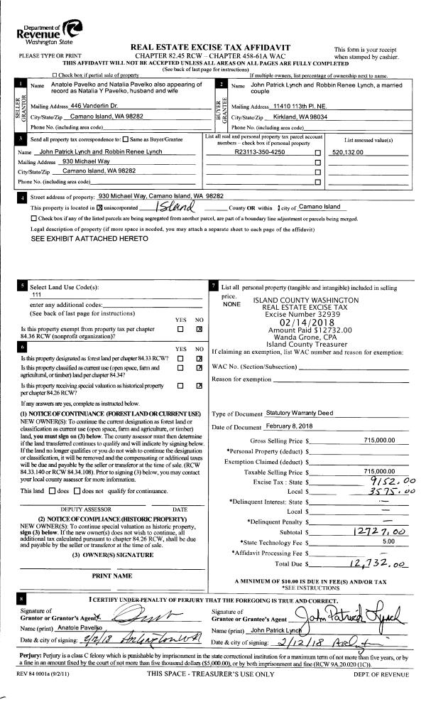 Island County Assessor & Treasurer Property Details 498 BROWER